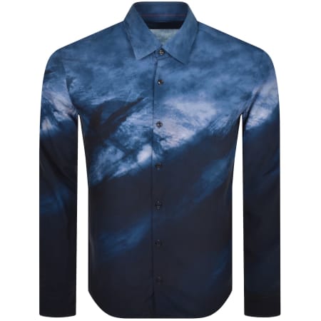 Product Image for HUGO Ermo Long Sleeved Shirt Blue