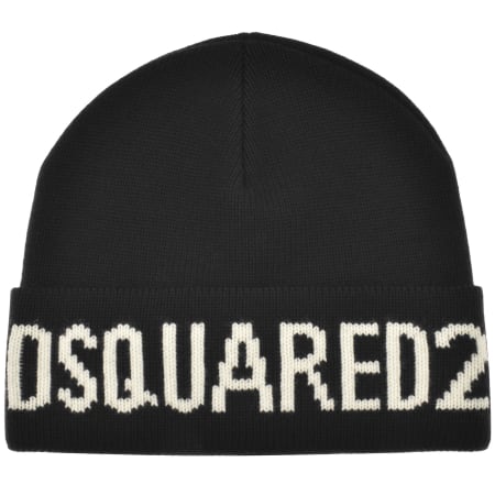 Product Image for DSQUARED2 Logo Knit Beanie Black