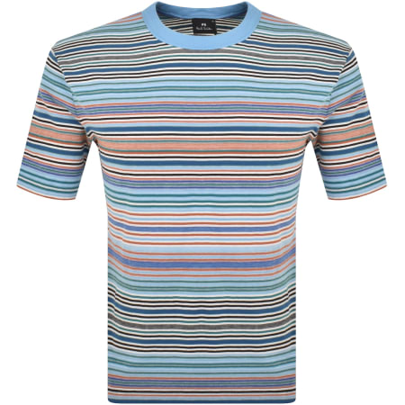 Product Image for Paul Smith Stripe T Shirt Blue