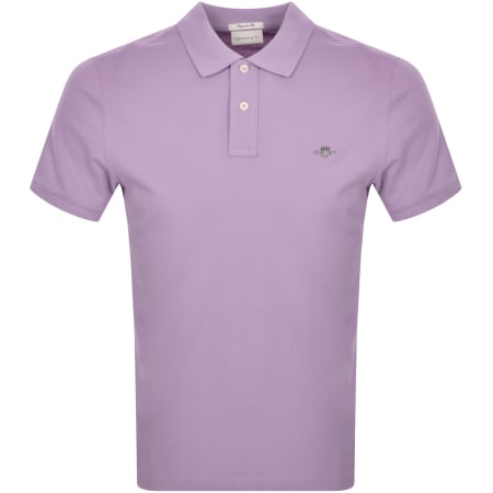 Product Image for Gant Regular Shield Pique Polo T Shirt Lilac