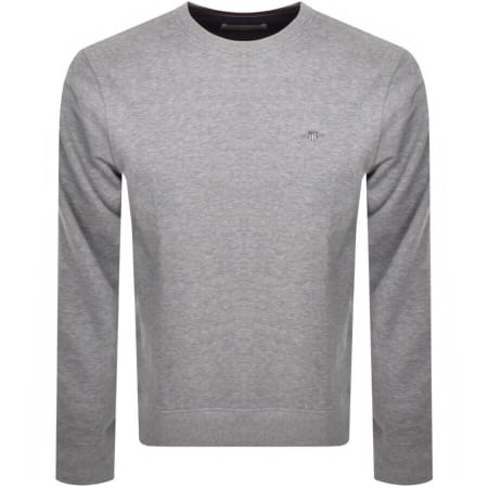 Recommended Product Image for Gant Regular Shield Crew Neck Sweatshirt Grey