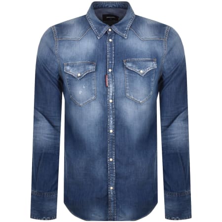 Recommended Product Image for DSQUARED2 Classic Western Denim Shirt Blue
