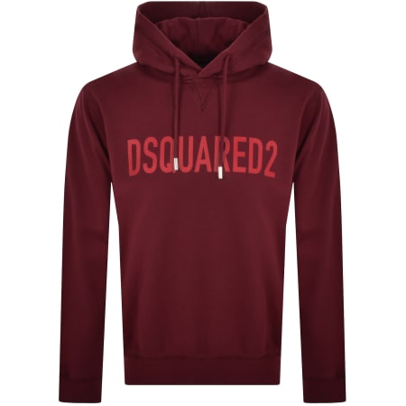 Product Image for DSQUARED2 Logo Pullover Hoodie Red