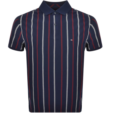 Product Image for Tommy Hilfiger Vertical Stripe Polo T Shirt Navy