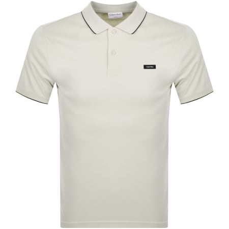 Product Image for Calvin Klein Pique Tipping Polo T Shirt Beige