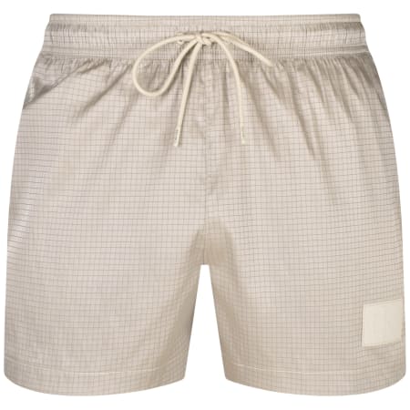 Product Image for Calvin Klein Check Swim Shorts Beige