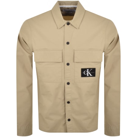 Product Image for Calvin Klein Jeans Cargo Overshirt Jacket Beige