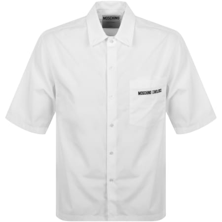 Product Image for Moschino Short Sleeve Poplin Shirt White