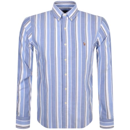 Product Image for Ralph Lauren Striped Cotton Shirt Blue