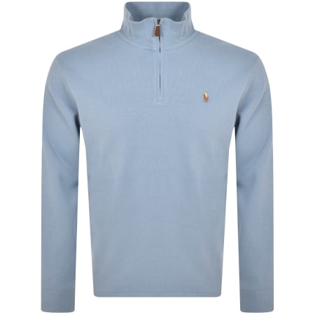 Recommended Product Image for Ralph Lauren Quarter Zip Sweatshirt Blue