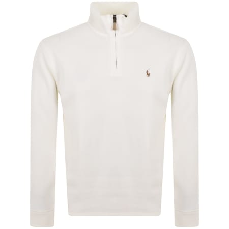 Recommended Product Image for Ralph Lauren Quarter Zip Sweatshirt White