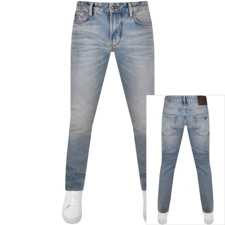 Recommended Product Image for Emporio Armani J06 Slim Fit Jeans Light Wash Blue
