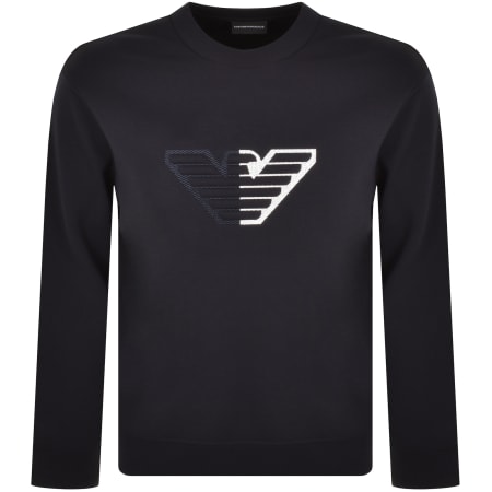 Recommended Product Image for Emporio Armani Crew Neck Logo Sweatshirt Navy