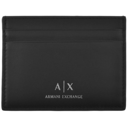 Product Image for Armani Exchange Leather Card Holder Black