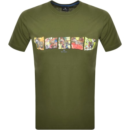 Product Image for Paul Smith Logo T Shirt Green