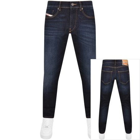 Recommended Product Image for Diesel D Strukt Slim Fit Dark Wash Jeans Navy