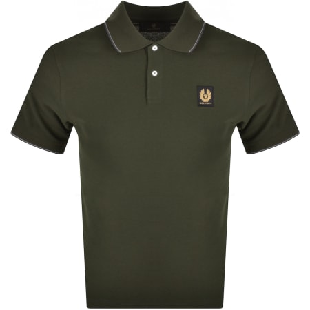 Product Image for Belstaff Logo Short Sleeve Polo T Shirt Green