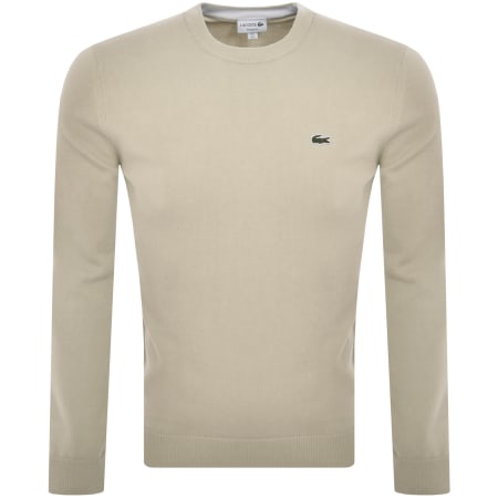 Recommended Product Image for Lacoste Crew Neck Knit Jumper Beige