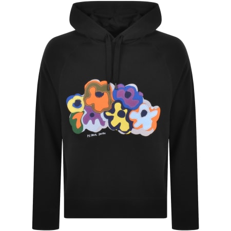Product Image for Paul Smith Floral Motif Hoodie Black