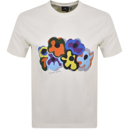 Product Image for Paul Smith Floral Motif T Shirt Cream