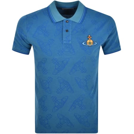 Product Image for Vivienne Westwood Logo Polo T Shirt Blue