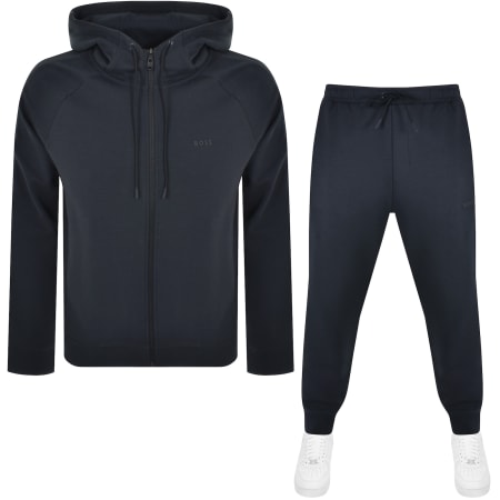 Recommended Product Image for BOSS Hooded Full Zip Tracksuit Set Navy
