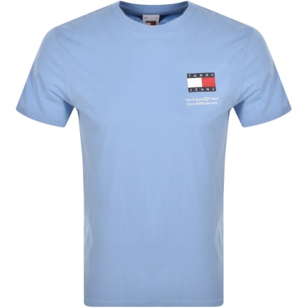 Product Image for Tommy Jeans Slim Essential Flag T Shirt Blue