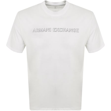 Product Image for Armani Exchange Flocked Logo T Shirt White