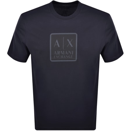 Recommended Product Image for Armani Exchange Crew Neck Logo T Shirt Navy