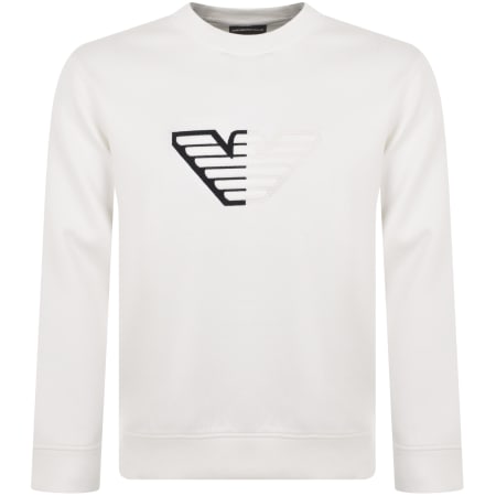 Recommended Product Image for Emporio Armani Crew Neck Logo Sweatshirt White