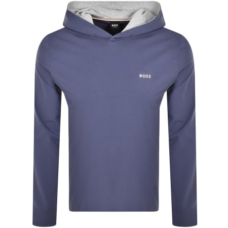 Product Image for BOSS Long Sleeve Hooded T Shirt Blue