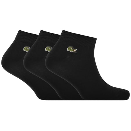 Recommended Product Image for Lacoste Triple Pack Ankle Socks Black