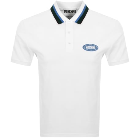 Product Image for Moschino Short Sleeve Polo T Shirt White