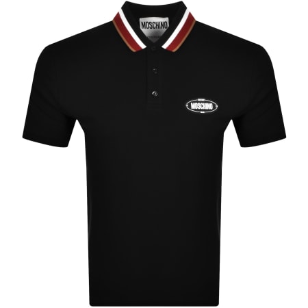 Product Image for Moschino Short Sleeve Polo T Shirt Black