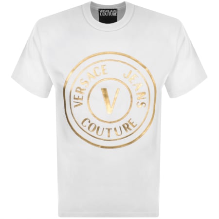Product Image for Versace Jeans Couture Foil Logo T Shirt White