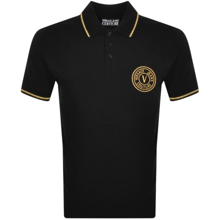 Product Image for Versace Jeans Couture Emblem Polo T Shirt Black