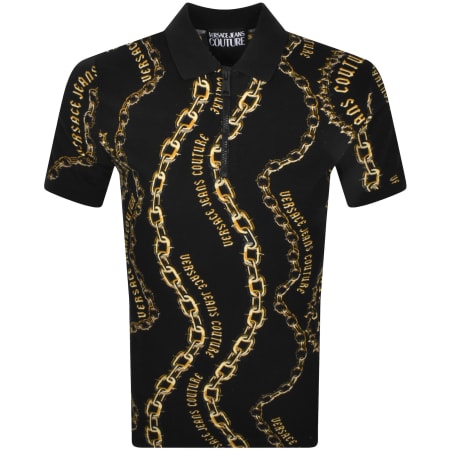 Product Image for Versace Jeans Couture Chain Polo T Shirt Black