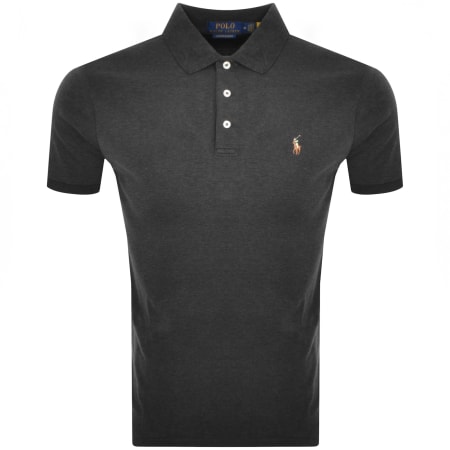 Product Image for Ralph Lauren Custom Slim Fit Polo T Shirt Black