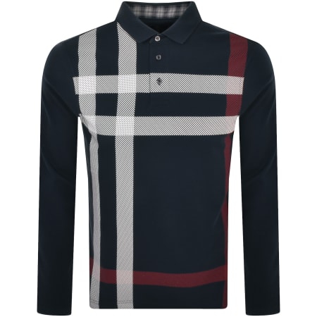 Product Image for Barbour Blaine Long Sleeve Polo T Shirt Navy