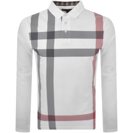 Product Image for Barbour Blaine Long Sleeve Polo T Shirt White