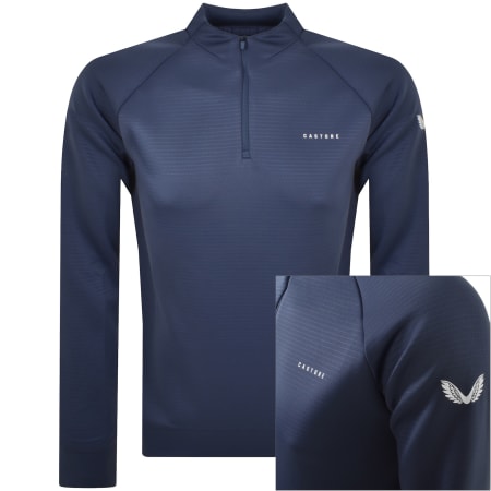 Product Image for Castore Aeroscuba Quarter Zip Sweatshirt Blue