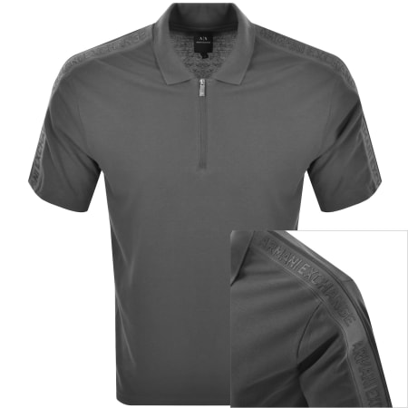 Product Image for Armani Exchange Taped Polo T Shirt Grey