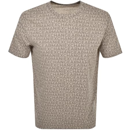 Product Image for Armani Exchange Crew Neck Logo T Shirt Beige
