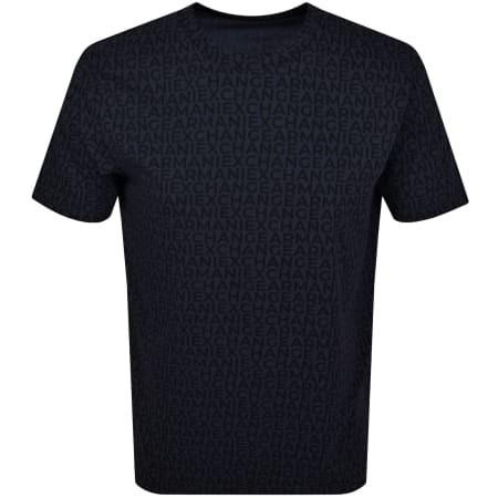 Product Image for Armani Exchange Crew Neck Logo T Shirt Navy