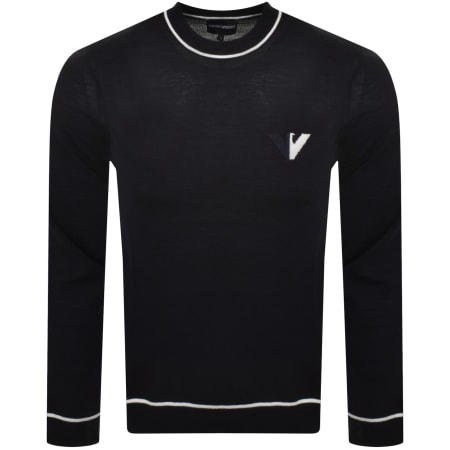 Recommended Product Image for Emporio Armani Tipped Wool Jumper Navy