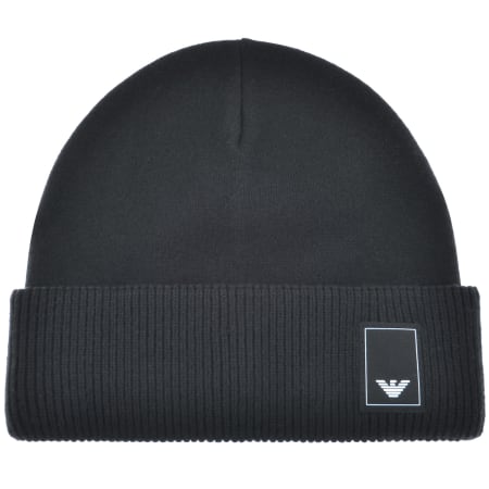 Product Image for Emporio Armani Logo Beanie Hat Navy