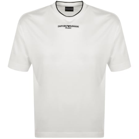 Product Image for Emporio Armani Crew Neck Logo T Shirt White