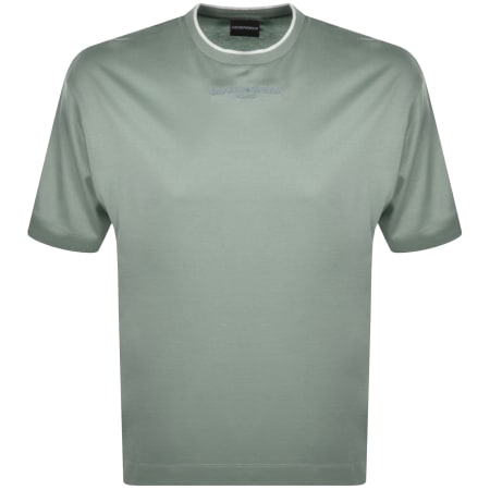 Product Image for Emporio Armani Crew Neck Logo T Shirt Grey