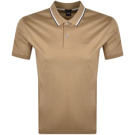 Recommended Product Image for BOSS Penrose 38 Polo T Shirt Beige
