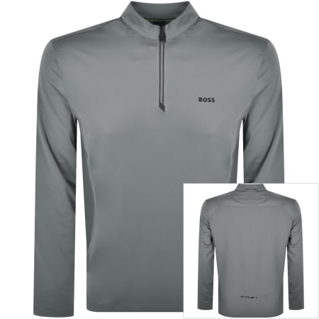 Product Image for BOSS Piraq Long Sleeve Track Top Grey
